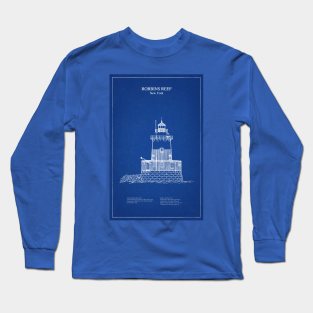 Robbins Reef Lighthouse - New York - AD Long Sleeve T-Shirt